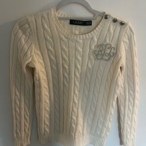 Lauren Ralph Lauren Cable Knit Sweater (Cream)